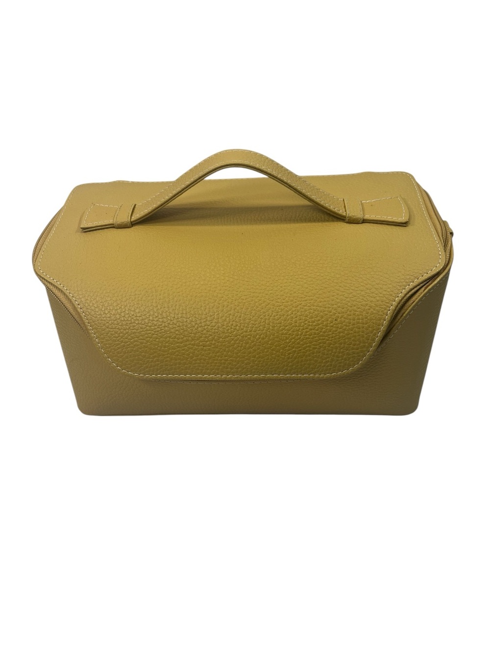Vintage Estee Lauder Large Gold Pebbled Makeup Cosmetic Train Case